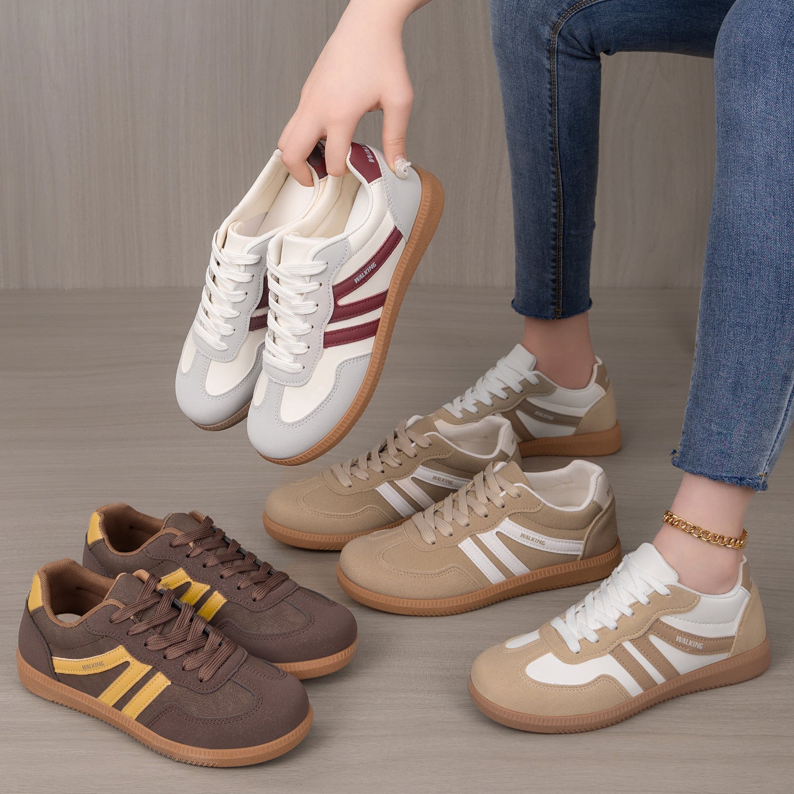 Damen Komfortable Freizeitschuhe mit rutschfester Sohle R&B