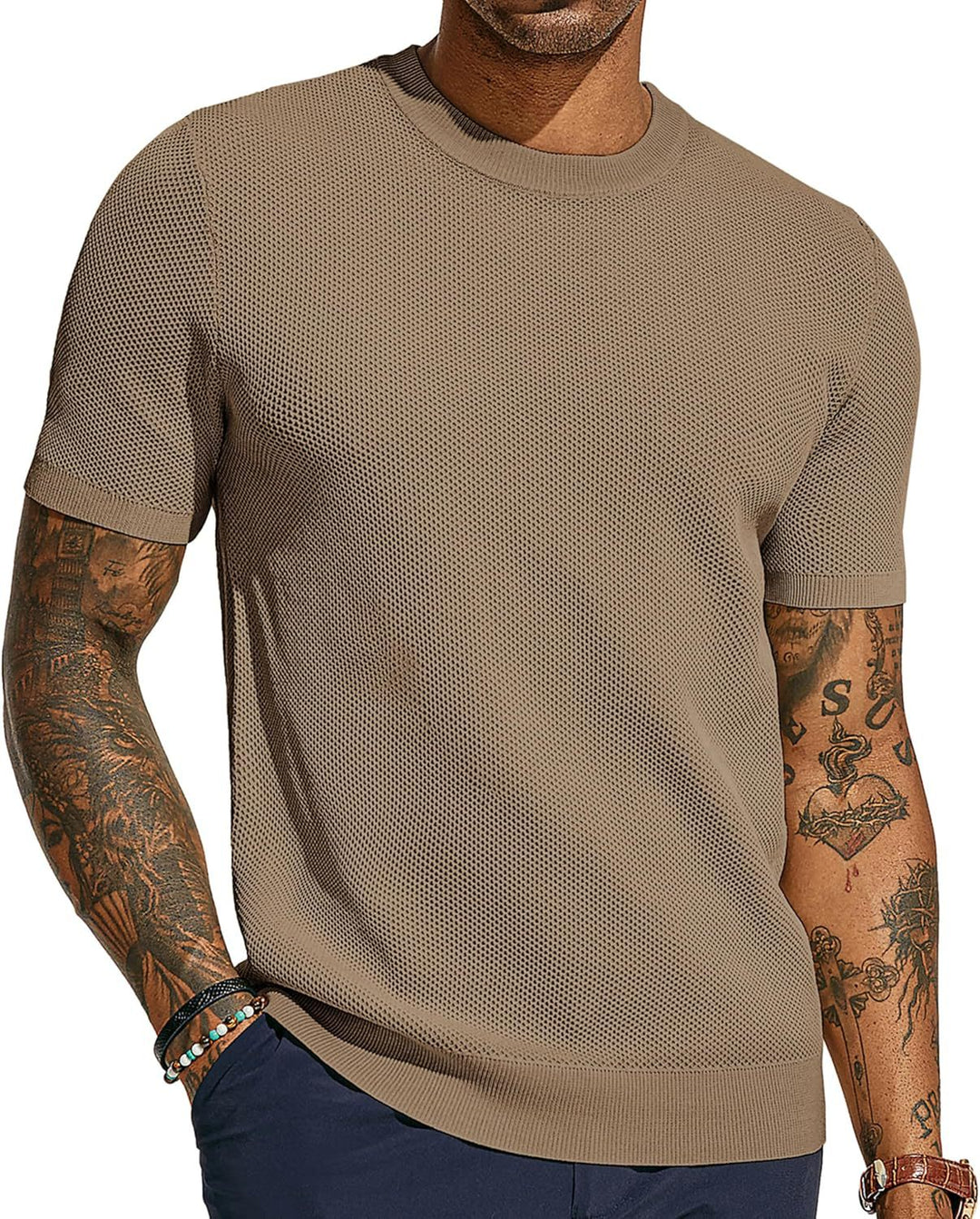 Herren atmungsaktives Netz-T-Shirt R&B