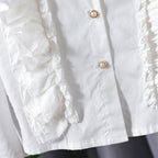Mädchen Bluse mit Rüschendetails und eleganten Puffärmeln R&B