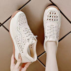 Damen Luftige Sneakers mit modischen Lochmustern und bequemer Dämpfung R&B