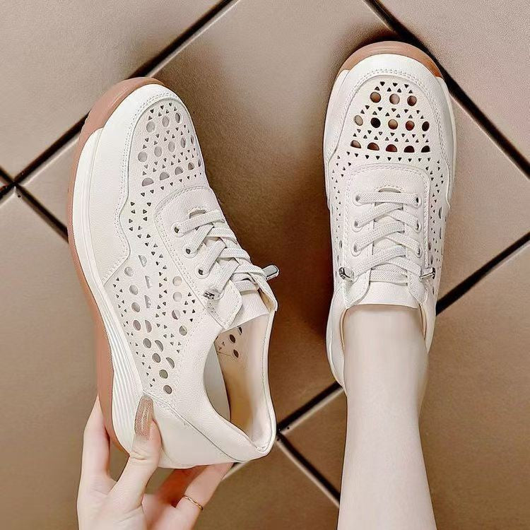 Damen Luftige Sneakers mit modischen Lochmustern und bequemer Dämpfung R&B