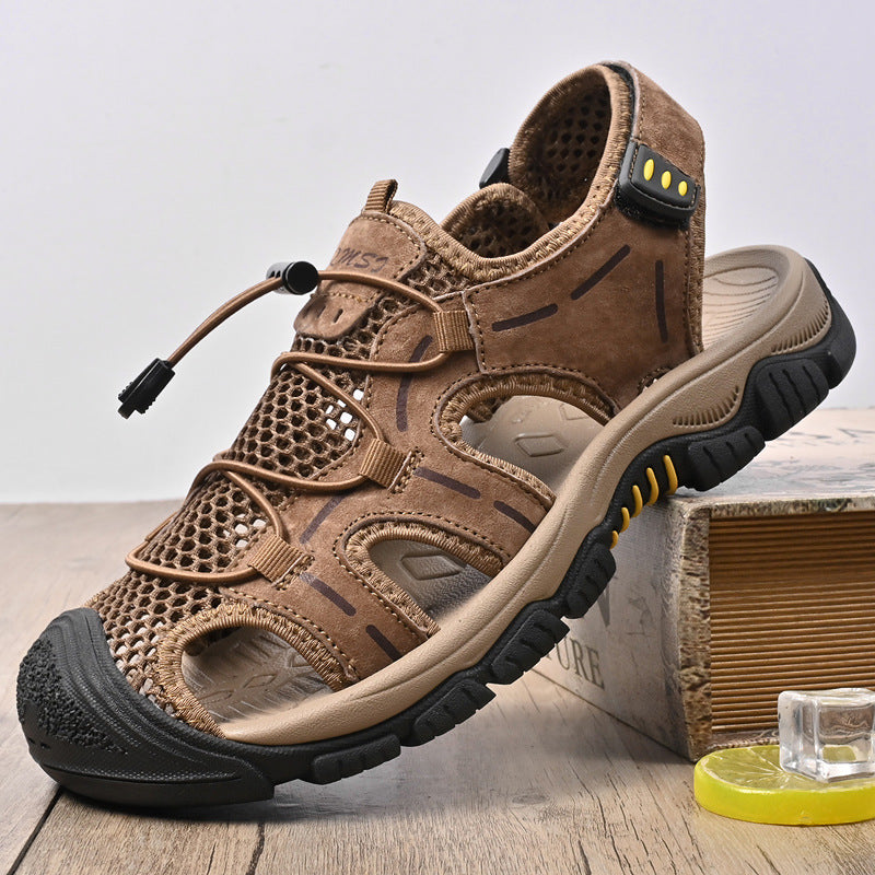Damen Atmungsaktive Trekking-Sandalen mit stoßdämpfendem Fußbett und verstellbarem Schnellschnürsystem R&B
