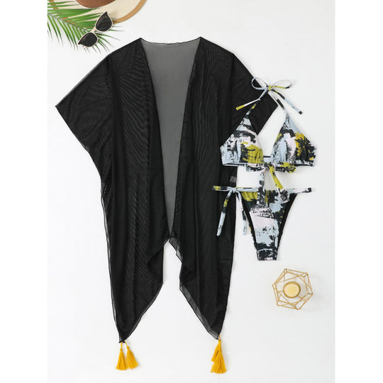 Damen Bikiniset mit luftiger Kimono-Überbluse R&B