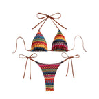 Damen Triangel-Bikini mit aufregendem Ethno-Muster R&B
