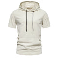 Herren Kurzarmkapuzenpullover mit strukturiertem Design