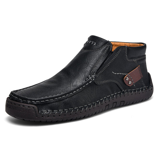 Herren Mokassins aus hochwertigem Leder mit elastischem Einschlupfdesign R&B
