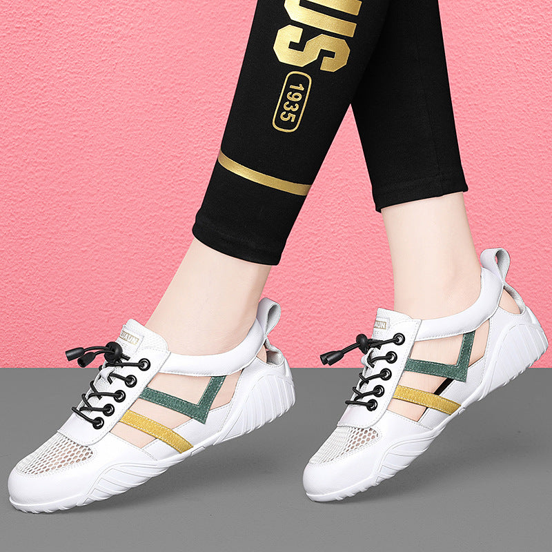 Damen atmungsaktive und sportliche Freizeitsneakers mit flexiblem Sohlendesign R&B