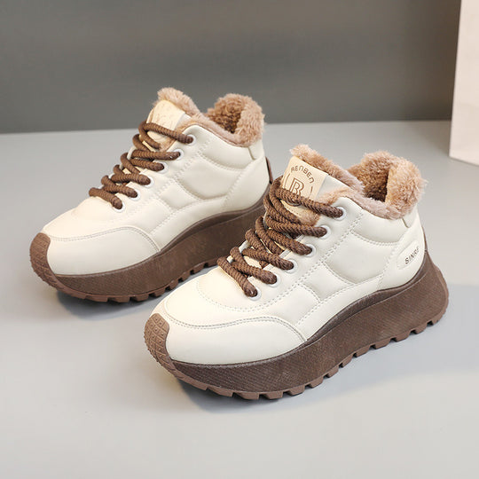Damen hochgeschnittene Sneakers mit warmem Innenfutter und komfortablem Laufprofil R&B