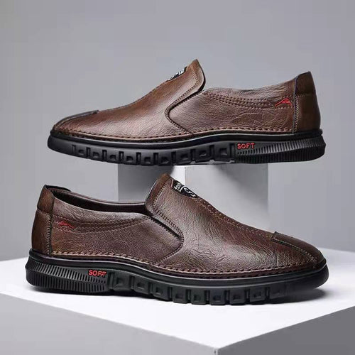Herren Elegante Leder Slipper mit rutschfester Sohle und weichem Innenfutter R&B