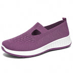 Damen Atmungsaktive Slip-On Freizeitschuhe mit elastischem Einschlupf und dämpfender Sohle R&B