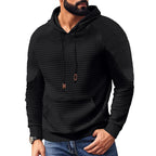 Herren nan Kapuzenpullover mit quadratischer Struktur, Raglanärmeln und Kängurutasche R&B