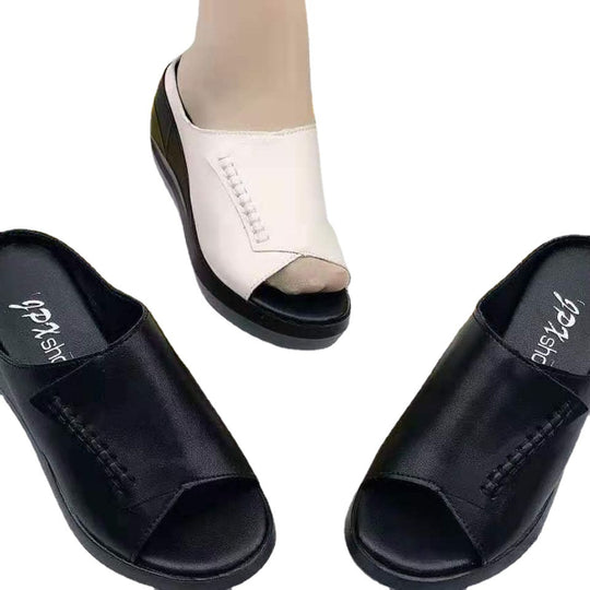Damen Wedge-Pantoletten mit elegantem Riemendesign und komfortablem Fußbett R&B