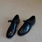 Damen modische Schnürschuhe mit feiner Lederverarbeitung und stilvollen Akzenten R&B