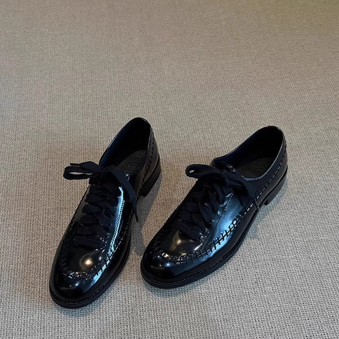 Damen modische Schnürschuhe mit feiner Lederverarbeitung und stilvollen Akzenten R&B