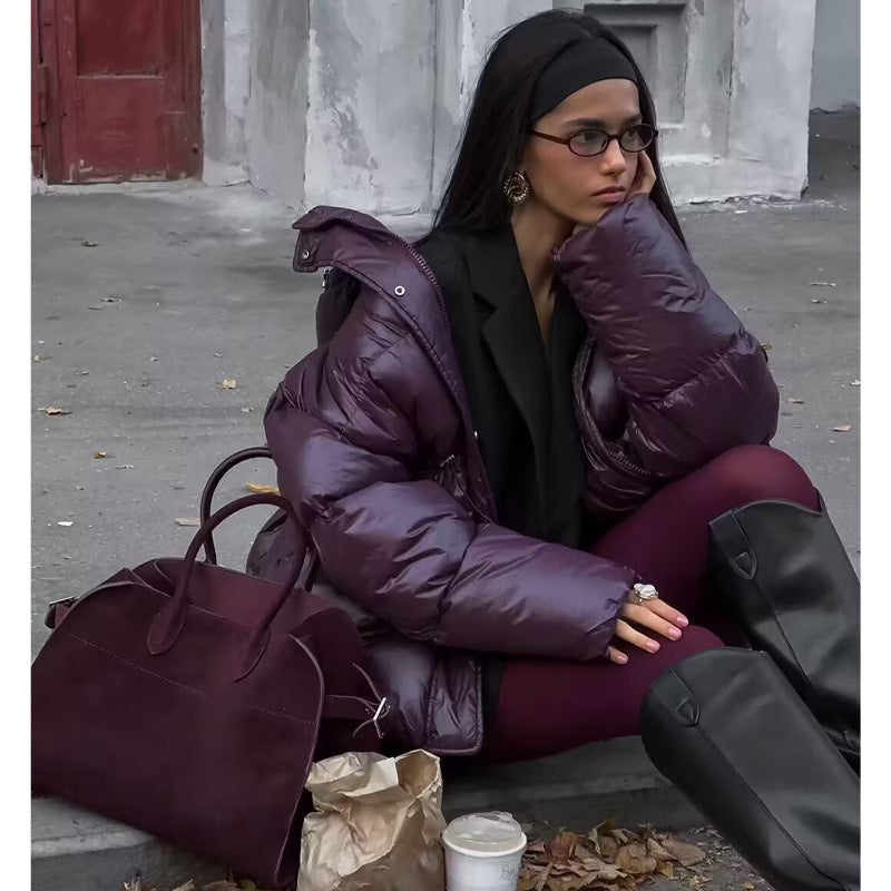 Damen gesteppte Übergangsjacke mit Kapuze und praktischen Eingrifftaschen R&B
