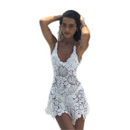 Damen gehäkeltes Strandkleid mit raffinierter Blumenspitze R&B