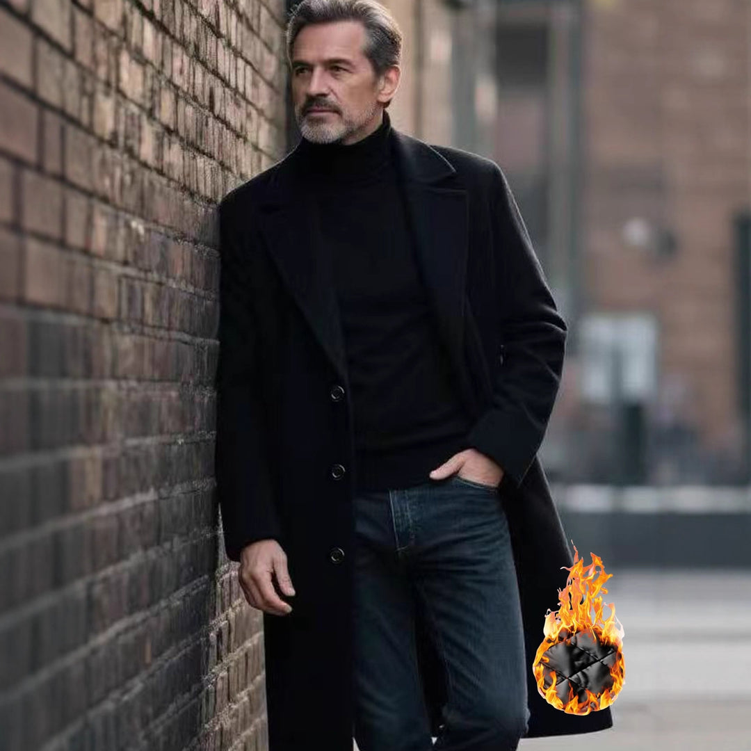 Herren eleganter Wollmantel R&B