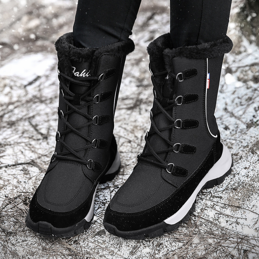 Damen isolierte Winterstiefel mit rutschfester Sohle und weichem Innenfutter R&B