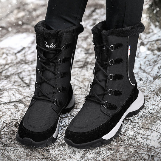 Damen isolierte Winterstiefel mit rutschfester Sohle und weichem Innenfutter R&B