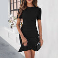 Damen Figurbetontes Rüschensommerkleid R&B