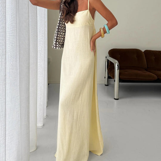 Damen Maxikleid im lässigen Schnitt aus leichtem Material R&B