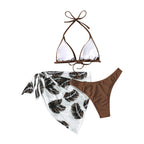 Damen Triangel-Bikini mit elegantem Wickel-Rock