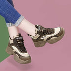 Damen Trendige High-Top Sneakers mit ergonomischer Form und gepolsterter Sohle R&B