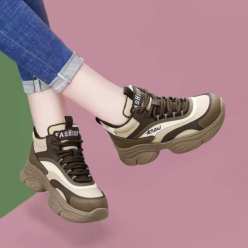 Damen Trendige High-Top Sneakers mit ergonomischer Form und gepolsterter Sohle R&B