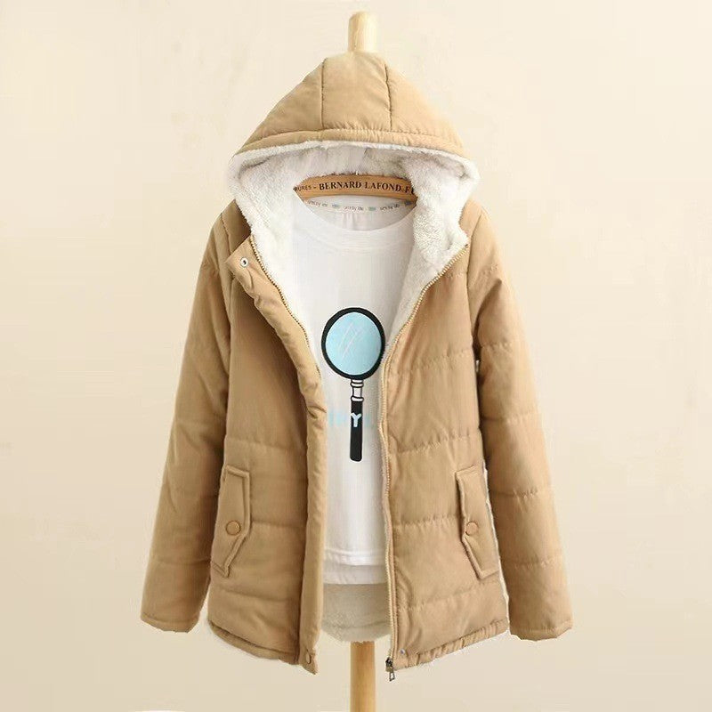 Damen gesteppte Winterjacke mit Kapuze und warmem Innenfutter R&B