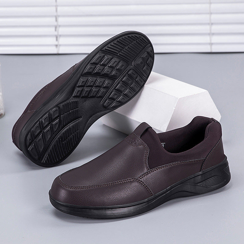Damen Bequeme Leder Slip-On Sneakers R&B