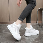 Damen modische Chunky Sneaker mit weichem Futter und robuster Sohle R&B