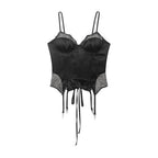Damen Korsett Top mit zartem Spitzenbesatz und raffiniertem Schnitt R&B