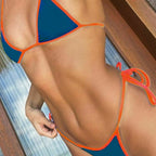 Damen Triangel-Bikini-Set mit individuell anpassbarem Kordelzug R&B
