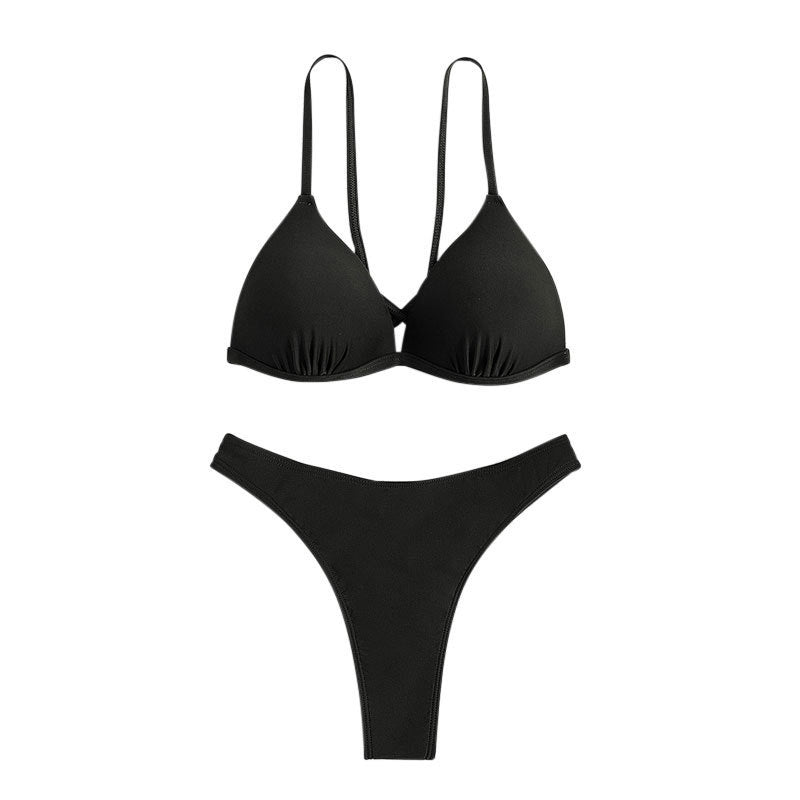 Damen Triangel-Bikinioberteil mit verstellbaren Riemen