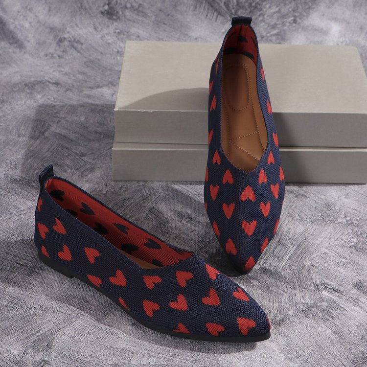 Damen modische Slipper mit Herzmuster R&B