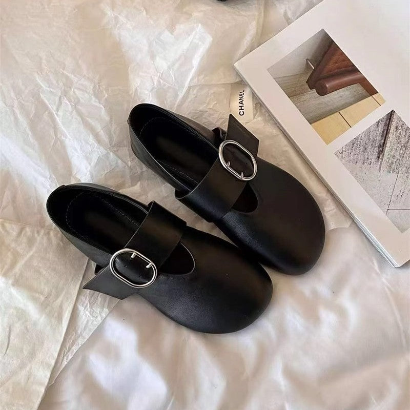 Damen elegante Mokassins mit modischem Schnallenakzent R&B
