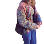 Damen Quilted Jacke mit buntem Patchwork-Design und praktischen Taschen R&B