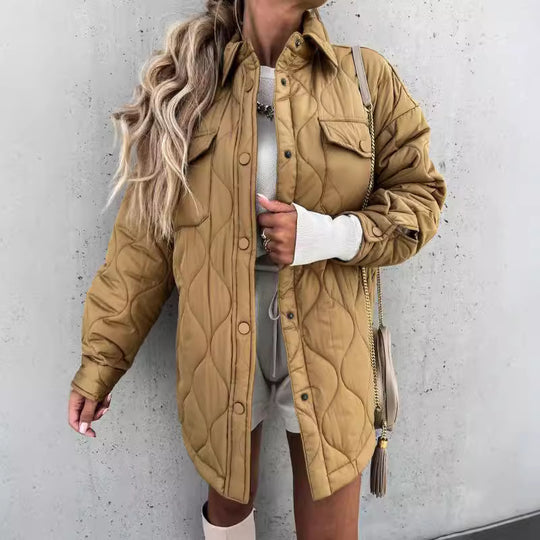 Damen gesteppte Übergangsjacke mit praktischen Taschen R&B