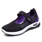 Damen Bequeme Sport-Sneaker mit verstellbarem Klettverschluss und atmungsaktivem Mesh-Obermaterial R&B
