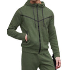 Herren stylische Jacke mit strukturiertem Design und praktischem Reißverschluss R&B