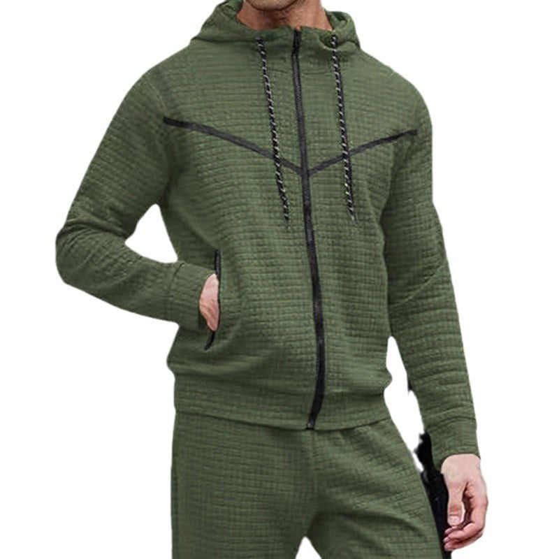 Herren stylische Jacke mit strukturiertem Design und praktischem Reißverschluss R&B