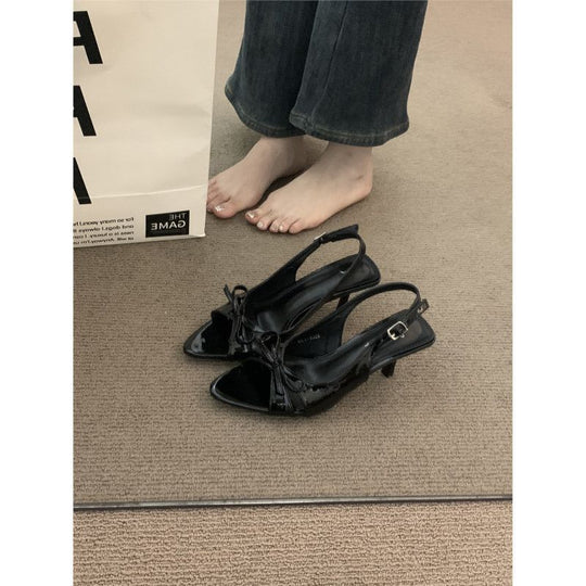 Damen Slingback-Pumps mit zarter Schleifenverzierung R&B