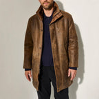 Herren elegante Lammlederjacke mit gefüttertem Kragen und diversen Taschen R&B