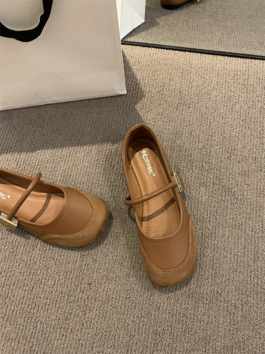 Damen elegante Mary Jane Ballerinas mit modischem Riemchen und bequemer Innenpolsterung R&B