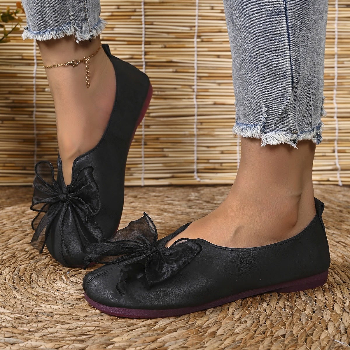 Damen Ballerinas mit dekorativem Schleifen-Detail R&B