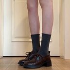 Damen Elegante Halbschuhe mit komfortablem Blockabsatz und individuell regulierbarem Schnürsystem R&B