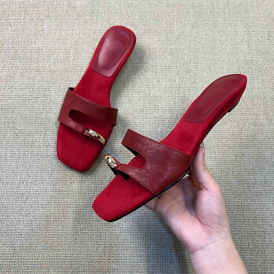 Damen Elegante und komfortable Clogs mit modischem Riemchen R&B