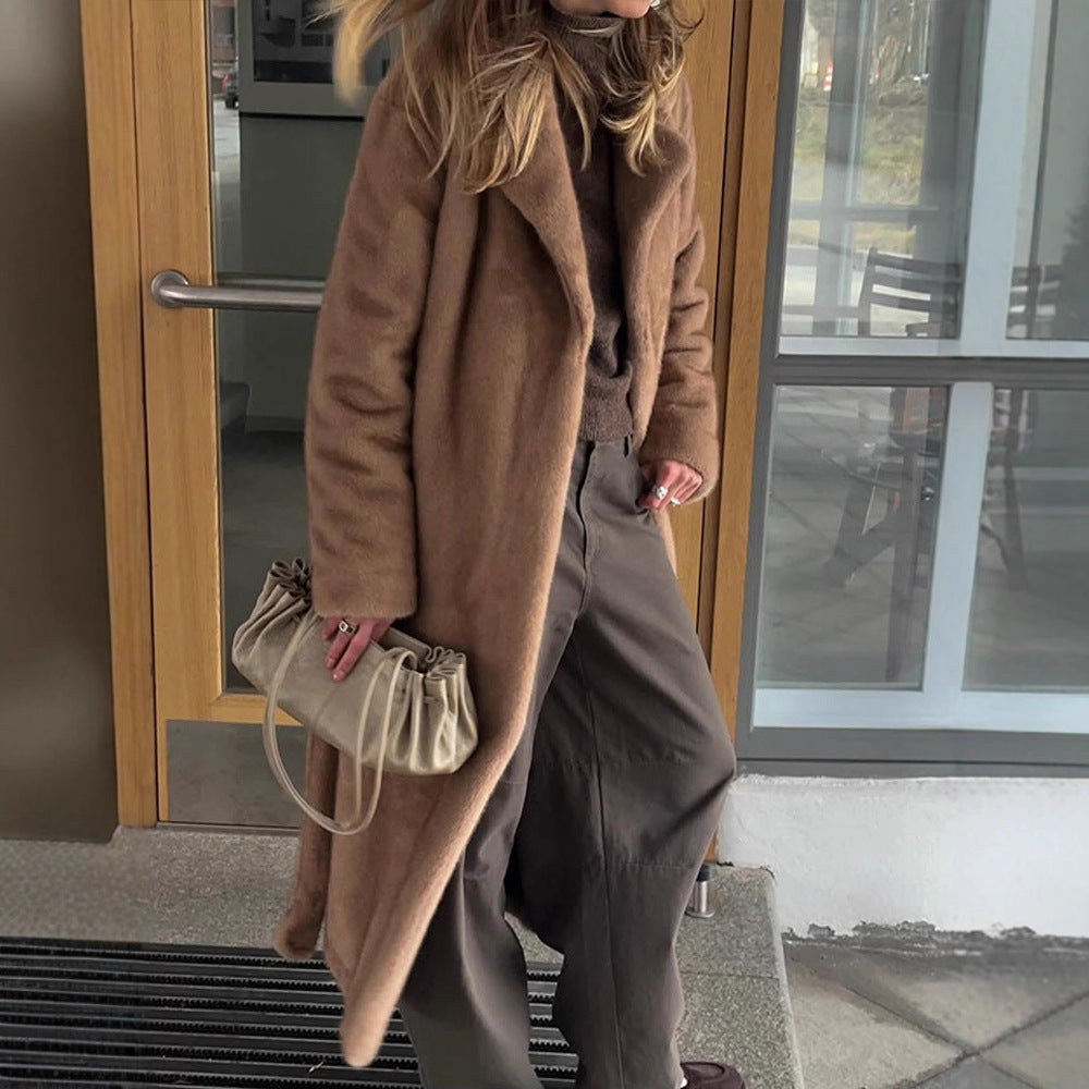 Damen kuscheliger und eleganter Mantel R&B