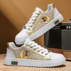 Damen modische Sneaker mit einzigartigem Musterdruck und hochwertiger Verarbeitung R&B