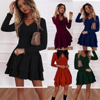 Damen Wickelkleid mit Rüschendetails und eleganter Passform R&B